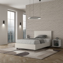 Cama francesa y medio contenedor 120x200 símil piel Adele P1