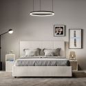 Cama doble contenedor 160x200 dormitorio moderno Mika M1