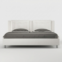 Lit double 160x200 avec rangement et coussins rembourrés Annalisa M1
