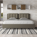 Letto matrimoniale 160x200 contenitore imbottito cuscini Annalisa M1
