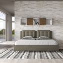 Letto matrimoniale 160x200 contenitore imbottito cuscini Annalisa M1