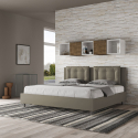 Letto matrimoniale 160x200 contenitore imbottito cuscini Annalisa M1