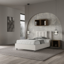 Letto piazza e mezza francese contenitore 120x200 imbottito Annalisa P1