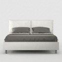 Lit double avec rangement 160x200 coussins rembourrés Antea M1
