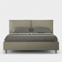 Cama doble container 160x200 cabecero con cojines Antea M1