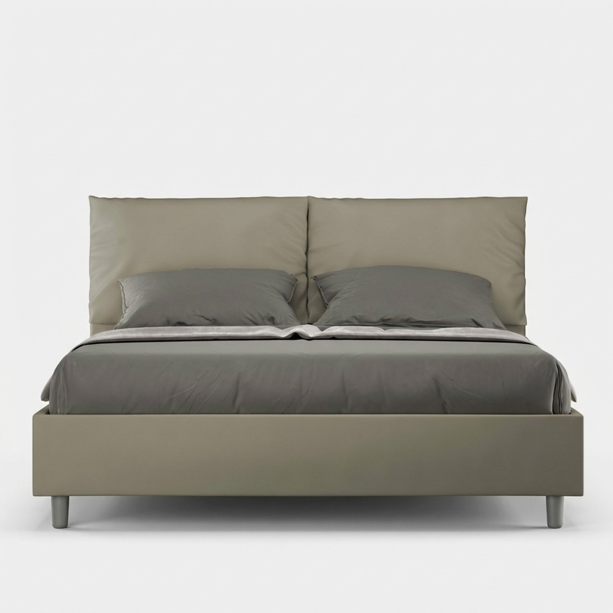 Cama doble container 160x200 cabecero con cojines Antea M1