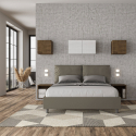 Cama doble container 160x200 cabecero con cojines Antea M1