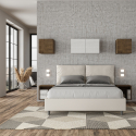 Lit double avec rangement 160x200 coussins rembourrés Antea M1