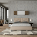 Polsterbett mit Stauraum 160x200 Kopfteil Kissen Appia M1