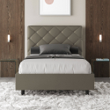 Letto piazza e mezza imbottito 120x200 francese contenitore Priya P1