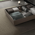 Letto piazza e mezza imbottito 120x200 francese contenitore Priya P1