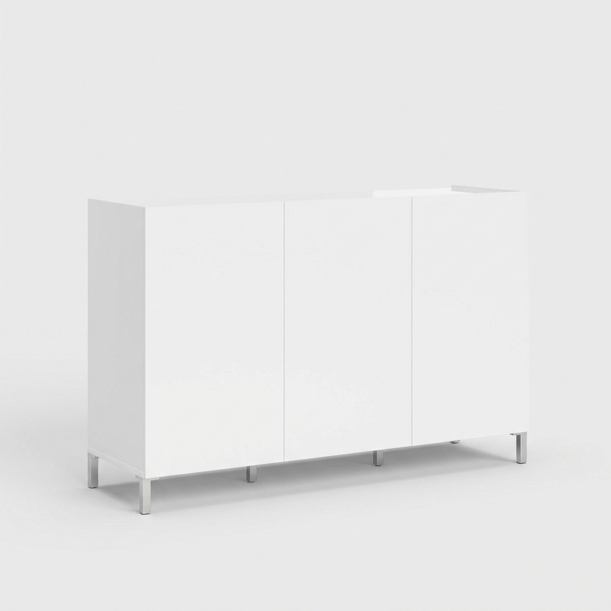 Solaria Minimalistische Anrichte mit 3 Türen, Wohnzimmer/Esszimmer/Flur, 130x40x84 cm