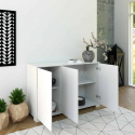 Moderne Anrichte mit 3 Türen für Wohnzimmer, Esszimmer, Küche 130x40x83 Lumina