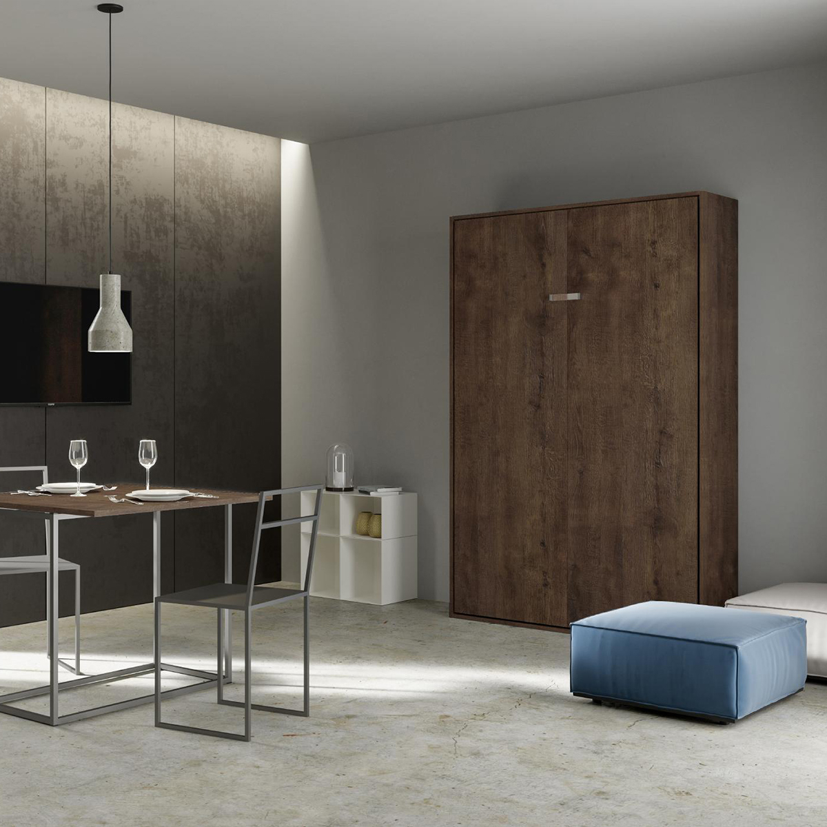 Letto francese 140x190cm a scomparsa verticale Kentaro