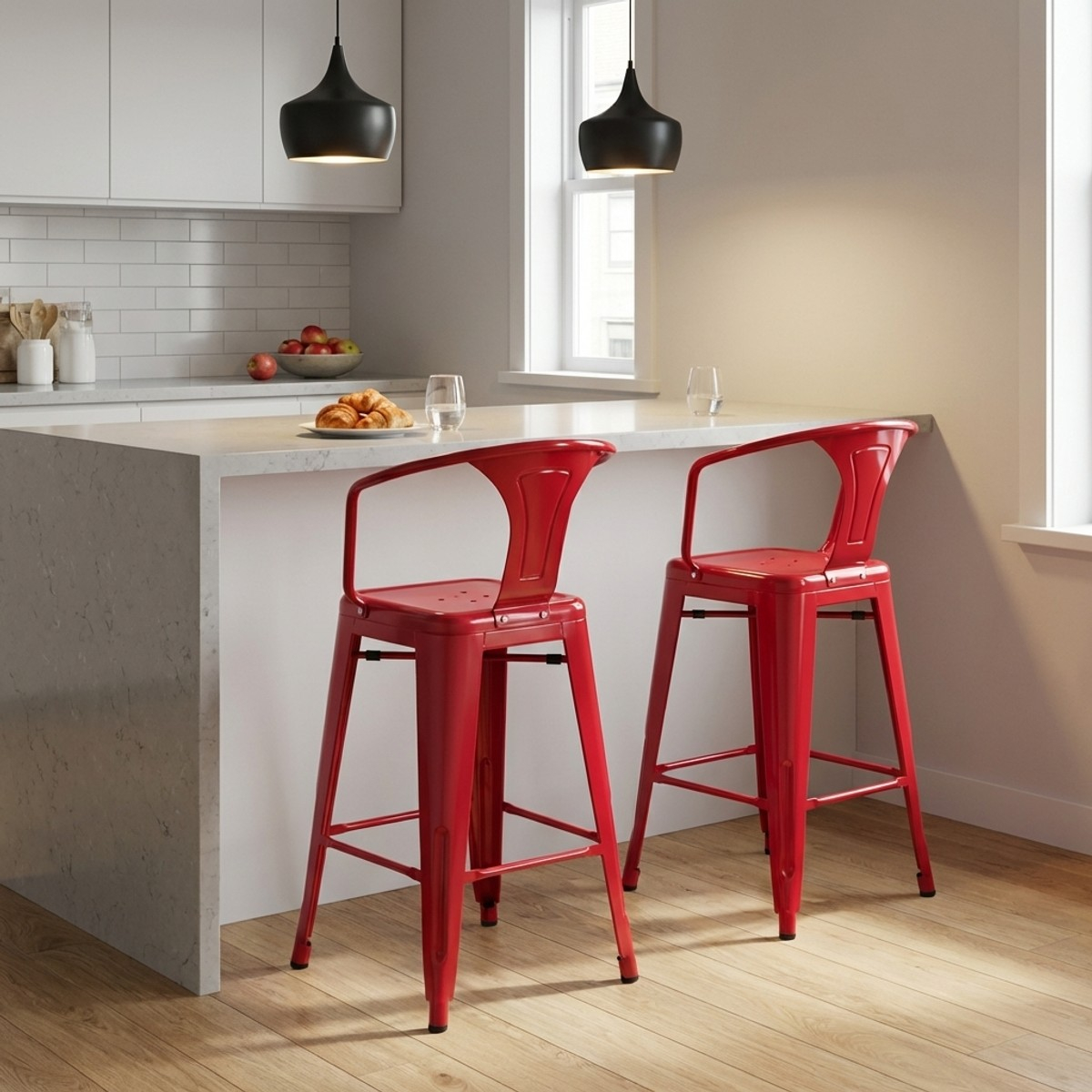 sgabello metallo stile industriale con schienale h68cm steel back