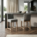 Holzbar und Küchenhocker aus 63cm Höhe Design Comfort L