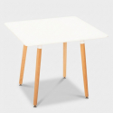 Table de cuisine bar restaurant carrée 80x80 en bois design nordique Fern