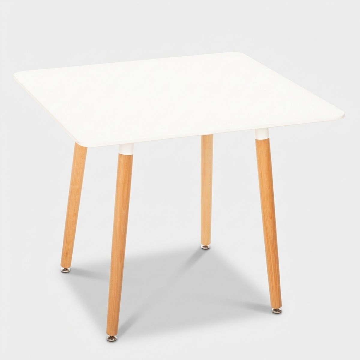 Mesa cuadrada 80x80 de madera diseño nórdico para cocina, bar y restaurante Fern