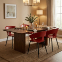 Sedia design moderno in metallo polipropilene per cucina bar ristorante Evelyn