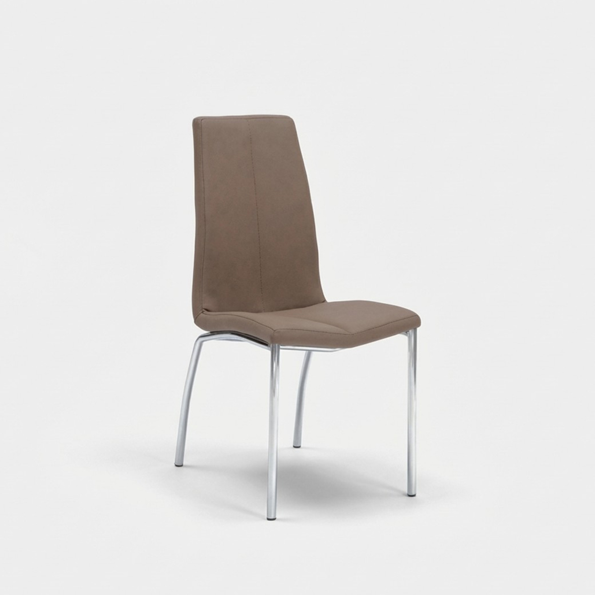 Lot de 4 chaises de cuisine et salle à manger en similicuir rembourré Ines