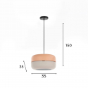 Moderne Pendelleuchte aus Metall 35 cm höhenverstellbar Luminosa