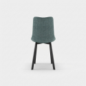 Set de 4 sillas tapizadas de diseño moderno en tela easy-clean Grace