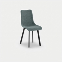 Set de 4 sillas tapizadas de diseño moderno en tela easy-clean Grace