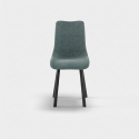 Set de 4 sillas tapizadas de diseño moderno en tela easy-clean Grace