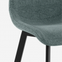 Set de 4 sillas tapizadas de diseño moderno en tela easy-clean Grace