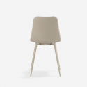 Lot de 4 chaises en polypropylène pour cuisine et salon Wave
