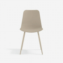 Lot de 4 chaises en polypropylène pour cuisine et salon Wave