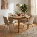 Lot de 4 chaises en polypropylène pour cuisine et salon Wave