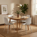 Set mit 4 Polypropylen-Stühlen für Küche und Wohnzimmer Wave
