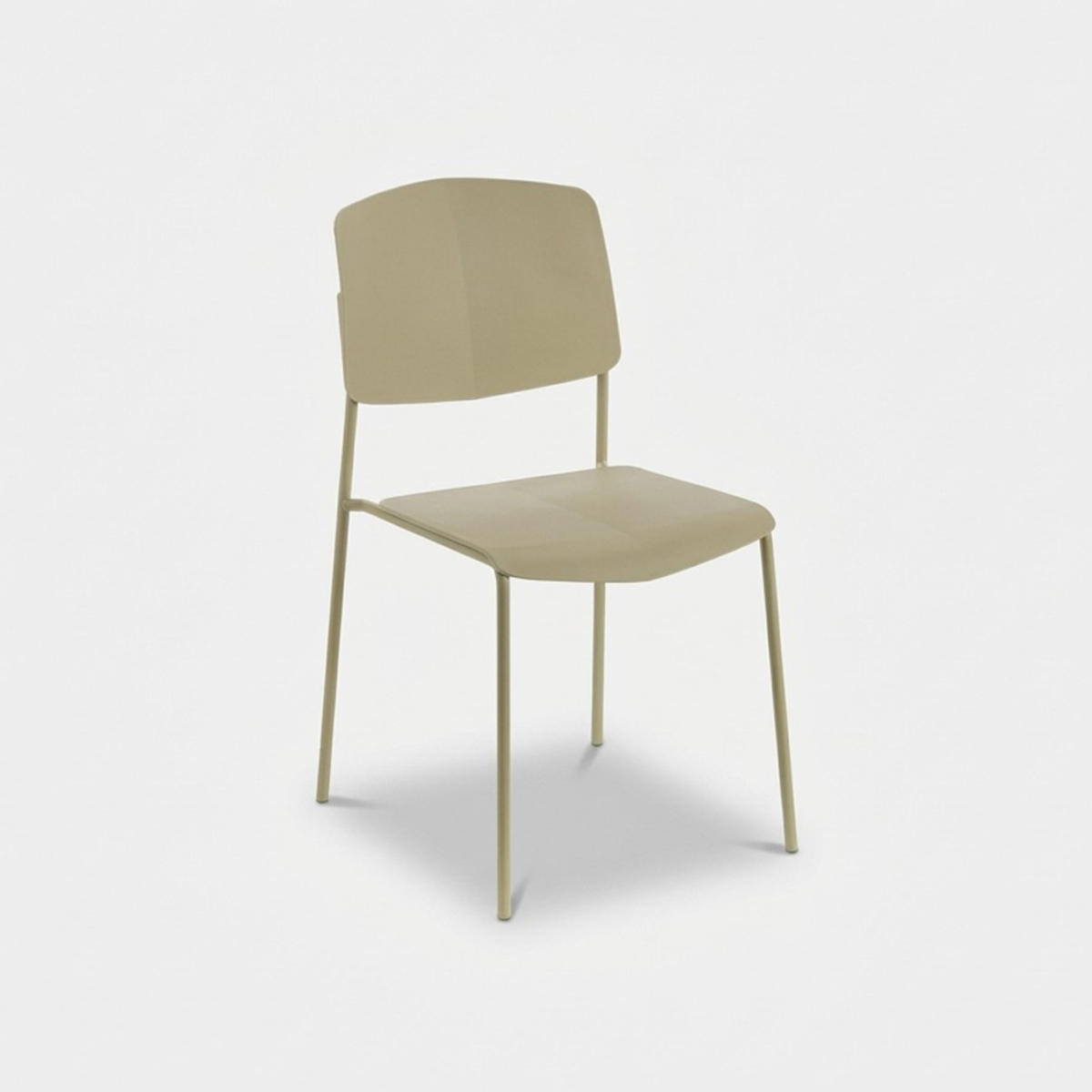 Lot de 4 chaises modernes empilables en polypropylène pour cuisine et salle à manger Vega