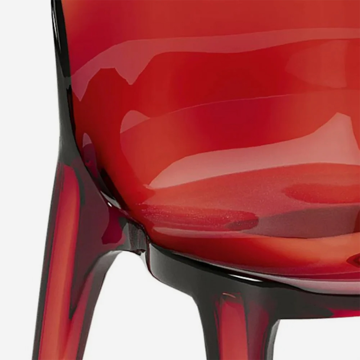 Set aus 4 Designerstühlen aus transparentem Polycarbonat Sparkle
