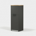 Armoire cache-frigo encastrable 2 portes rangement cuisine 60x60x164,5h Halser
