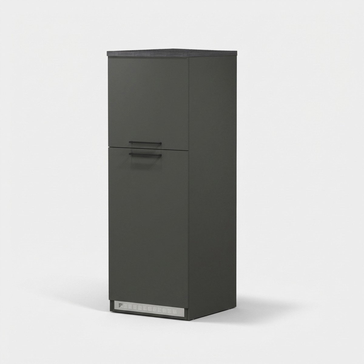 Einbau-Kühlschrankverkleidung mit 2 Türen, Küchenschrank 60x60x164,5h Halser