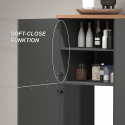 Armoire cache-frigo encastrable 2 portes rangement cuisine 60x60x164,5h Halser