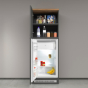 Armoire cache-frigo encastrable 2 portes rangement cuisine 60x60x164,5h Halser