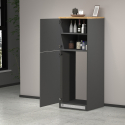 Armoire cache-frigo encastrable 2 portes rangement cuisine 60x60x164,5h Halser