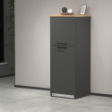 Armoire cache-frigo encastrable 2 portes rangement cuisine 60x60x164,5h Halser