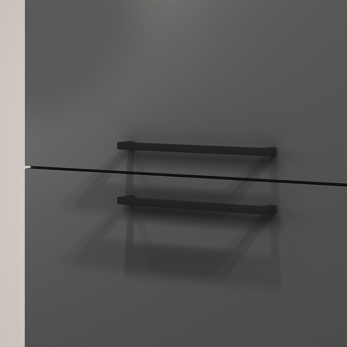 Einbau-Kühlschrankverkleidung mit 2 Türen, Küchenschrank 60x60x164,5h Halser