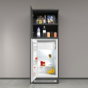 Einbau-Kühlschrankverkleidung mit 2 Türen, Küchenschrank 60x60x164,5h Halser