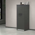 Einbau-Kühlschrankverkleidung mit 2 Türen, Küchenschrank 60x60x164,5h Halser