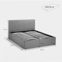 Cama francesa de 15 plazas con red y contenedor 120x190 Basel