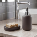 Ensemble accessoires salle de bain distributeur verre porte-savon porte-brosse gris Zara