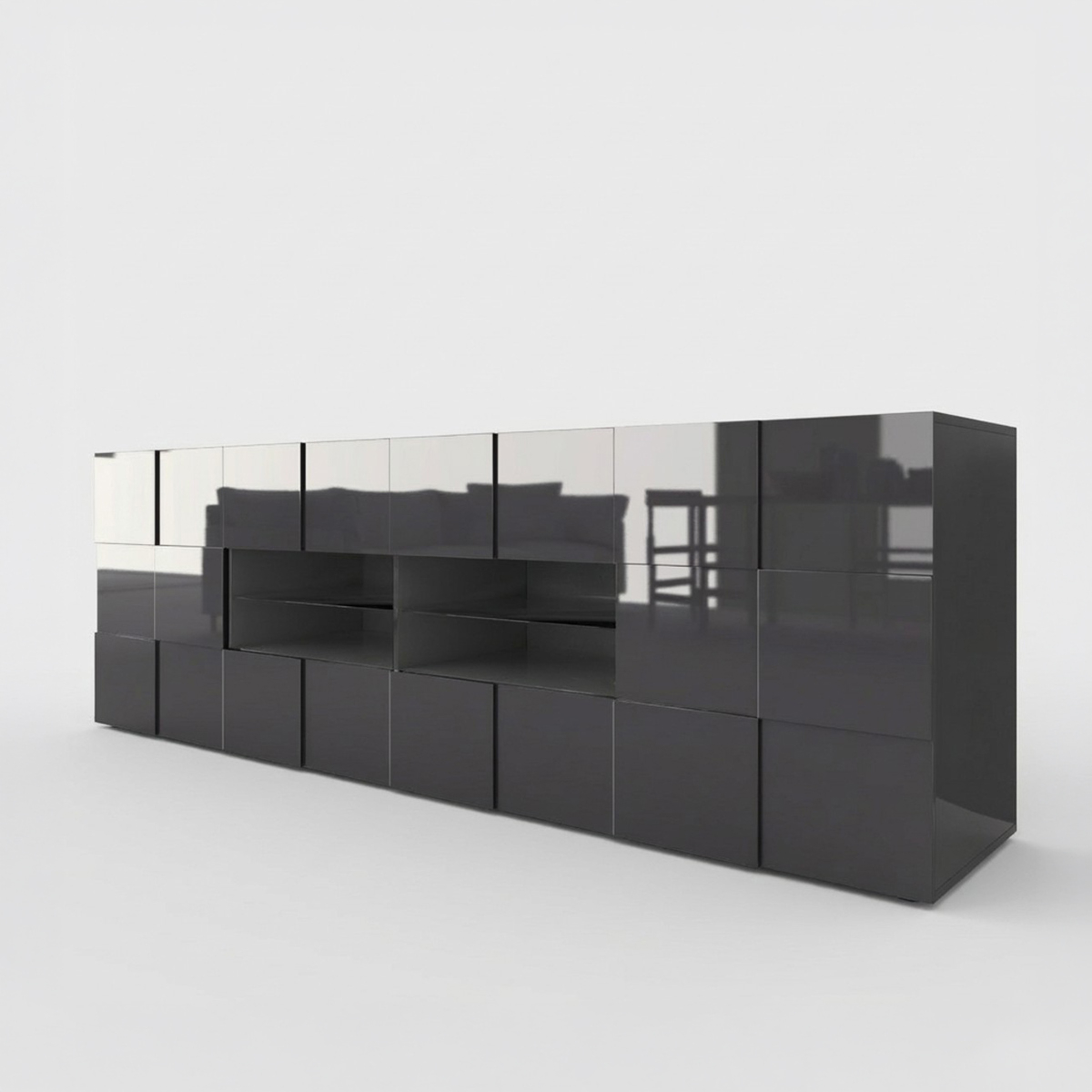 Moderne Wohnzimmer-Kommode mit Schubladen und Türen London