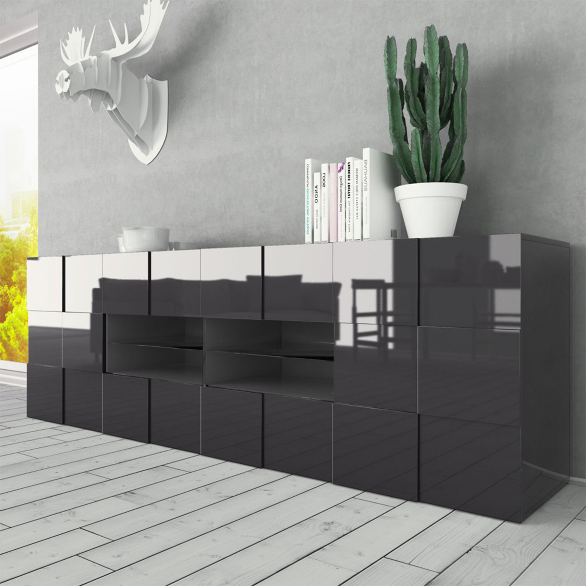 Moderne Wohnzimmer-Kommode mit Schubladen und Türen London