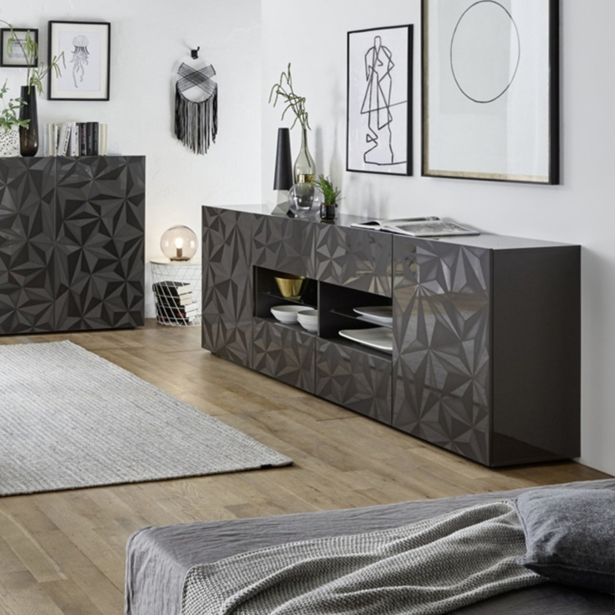 Moderne Wohnzimmer-Kommode mit Schubladen und Türen Mosca 240