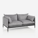 Paris Zweisitzer Sofa aus Kunstleder mit Polsterung für das Wohnzimmer